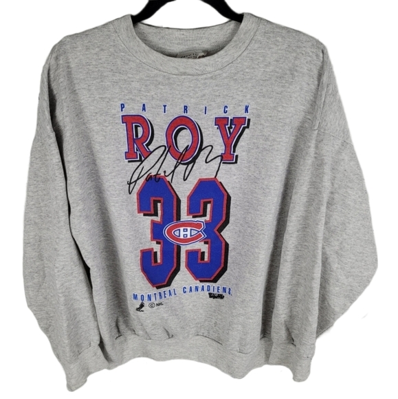 Vintage Other - VINTAGE | Patrick Roy #33 Montreal Canadiens NHL crewneck long sleeve sweatshirt